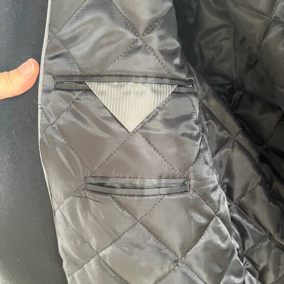 Hart Schaffner Marx Men's Wool/Cashmere Black Overcoat Size 48L. NEW - Picture 8 of 13